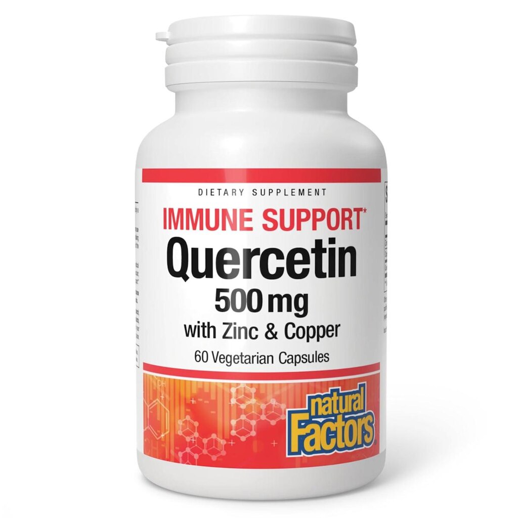 Suplemento Natural Factors Quercetina 500mg com Zinco e Cobre