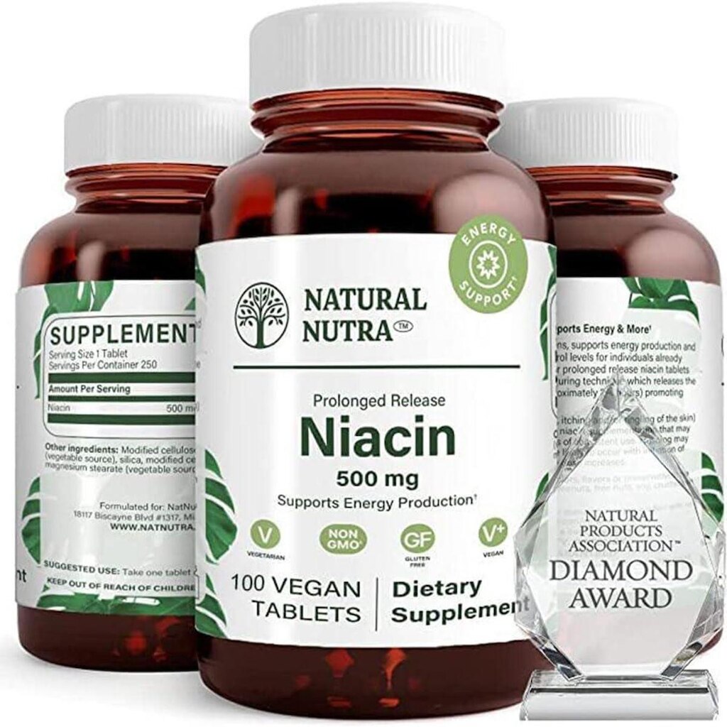Suplemento natural Nutra Time-Release Slow Niacina 500 mg B3