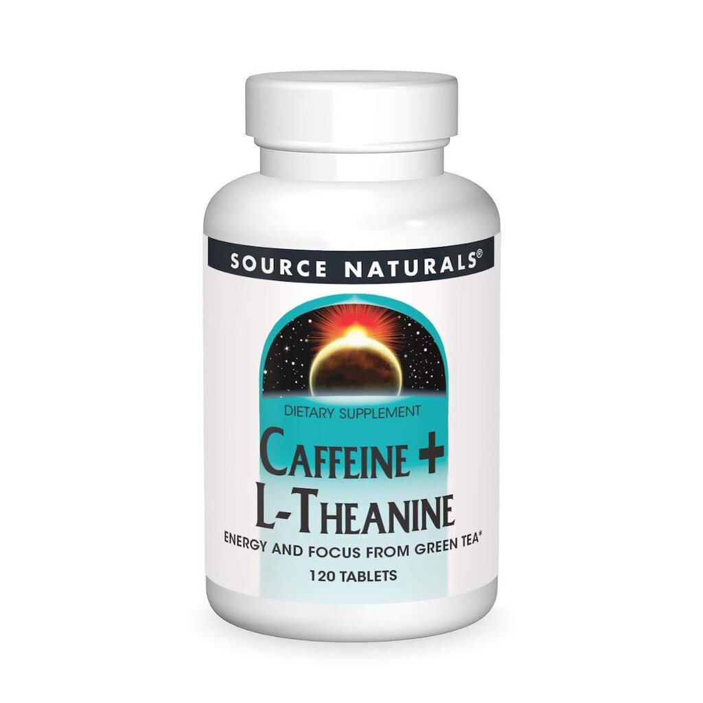 Suplemento Nutricional Source Naturals Cafeína + L-Teanina 120 comprimidos