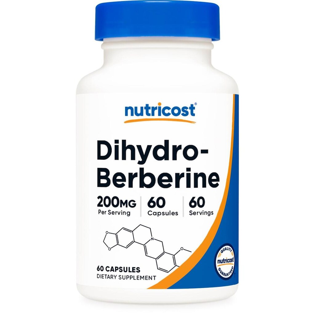 Suplemento Nutricost, Cápsulas De Dihidroberberina, 200 Mg, 60 Ct
