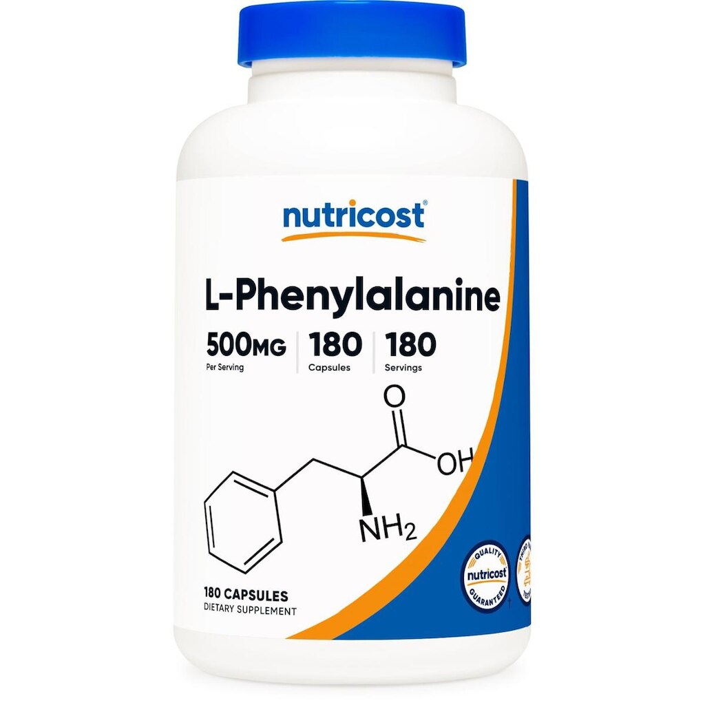 Suplemento Nutricost L-Fenilalanina 500 Mg 180 Cápsulas