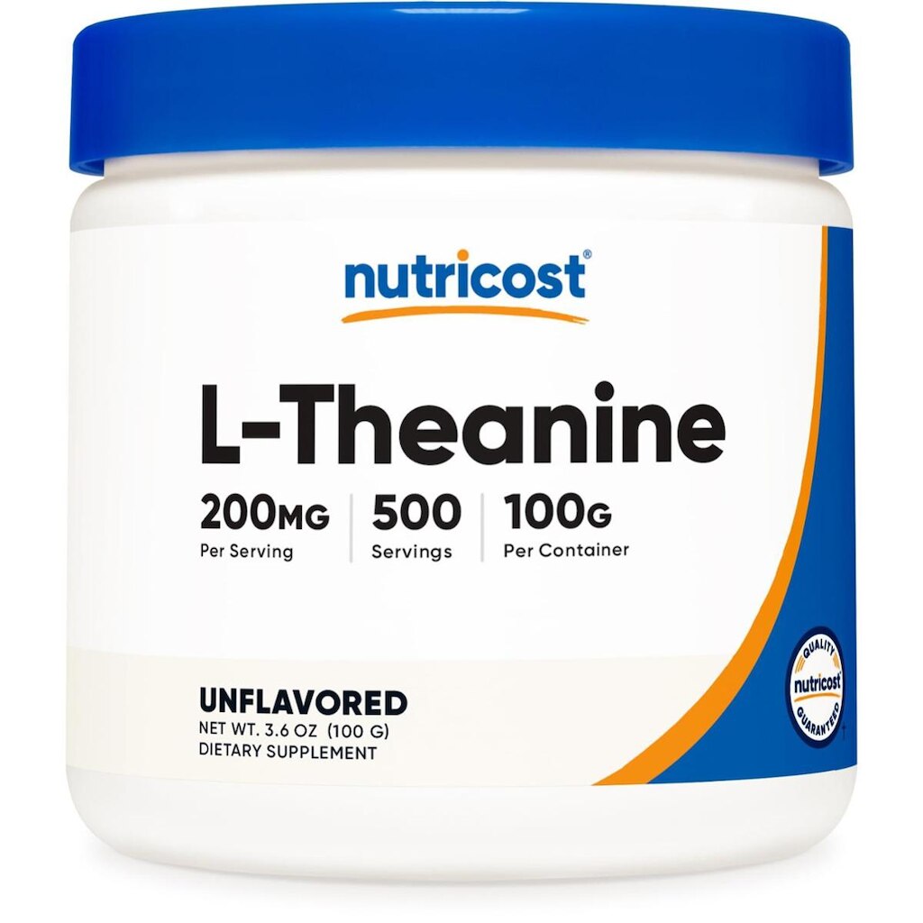 Suplemento Nutricost L-Teanina Em Pó 100G Sem Glúten E Sem Glúten