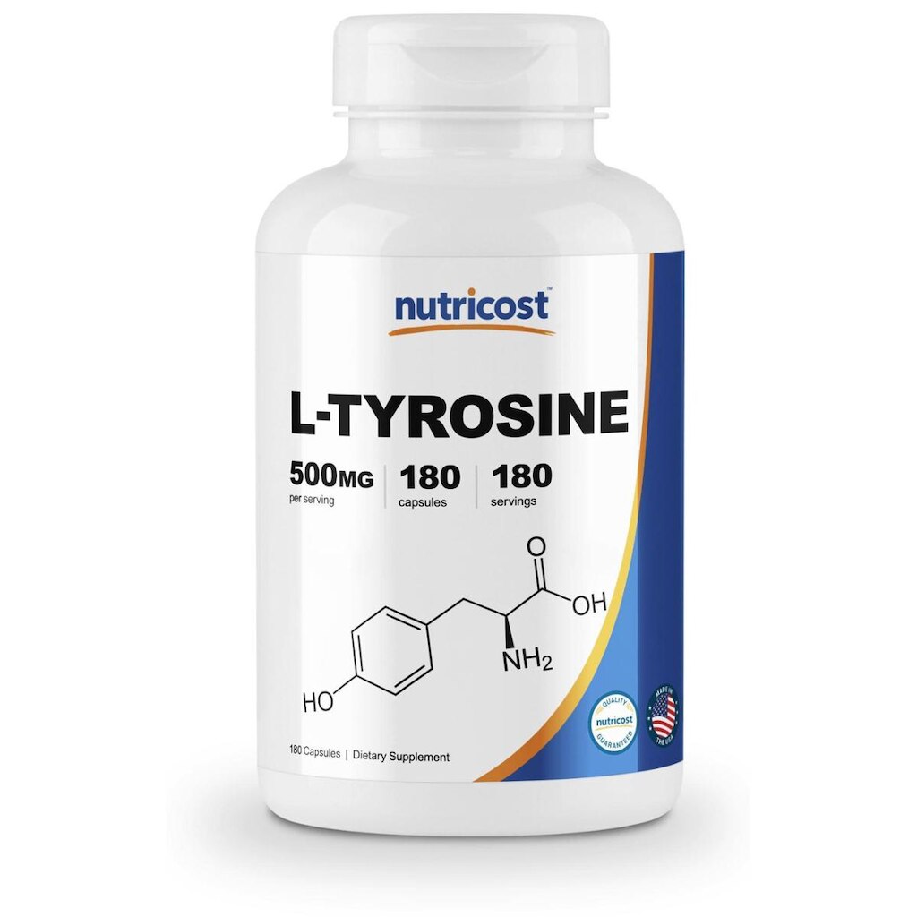 Suplemento Nutricost L-Tirosina 500Mg 180 Cápsulas