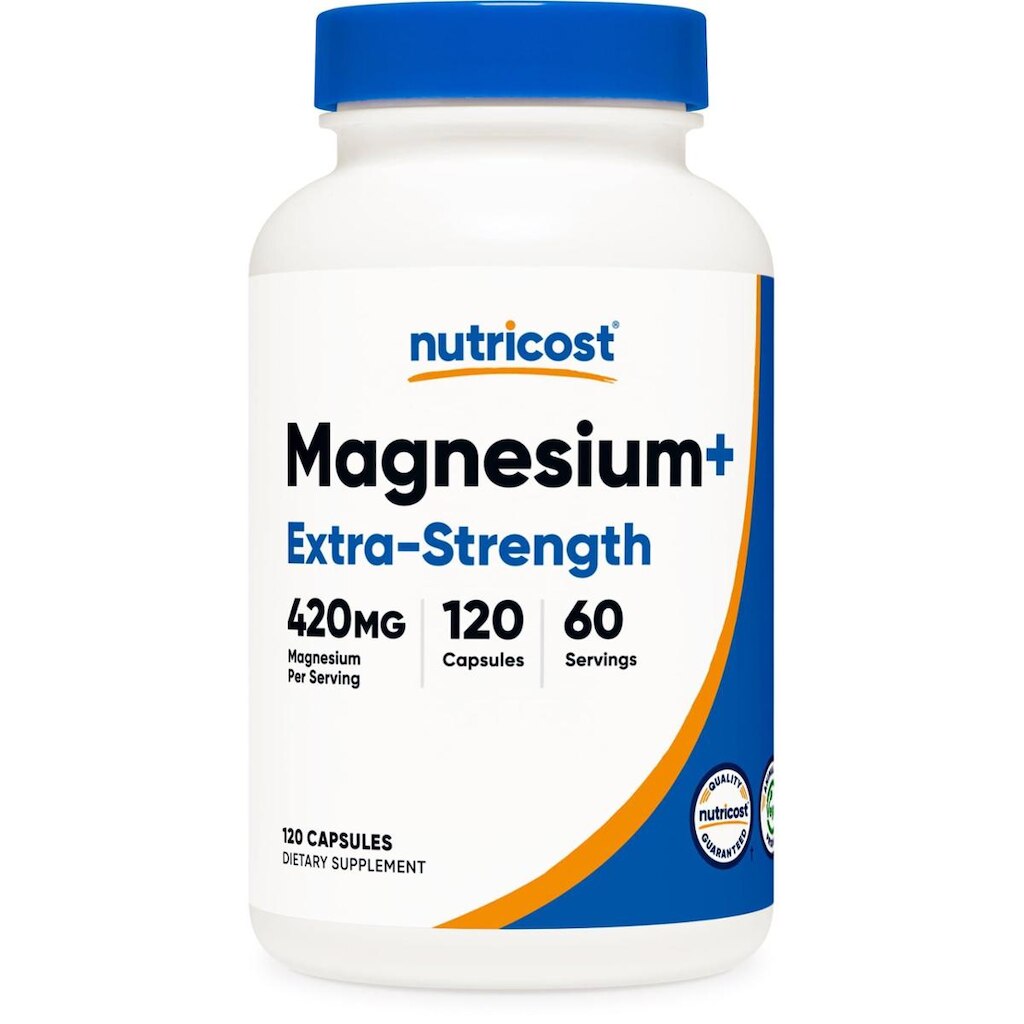 Suplemento Nutricost Magnesium+ Extra Strength 420 mg 120 cápsulas