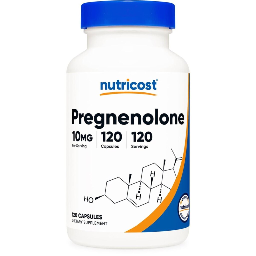 Suplemento Nutricost Pregnenolona 10 Mg 120 Cápsulas
