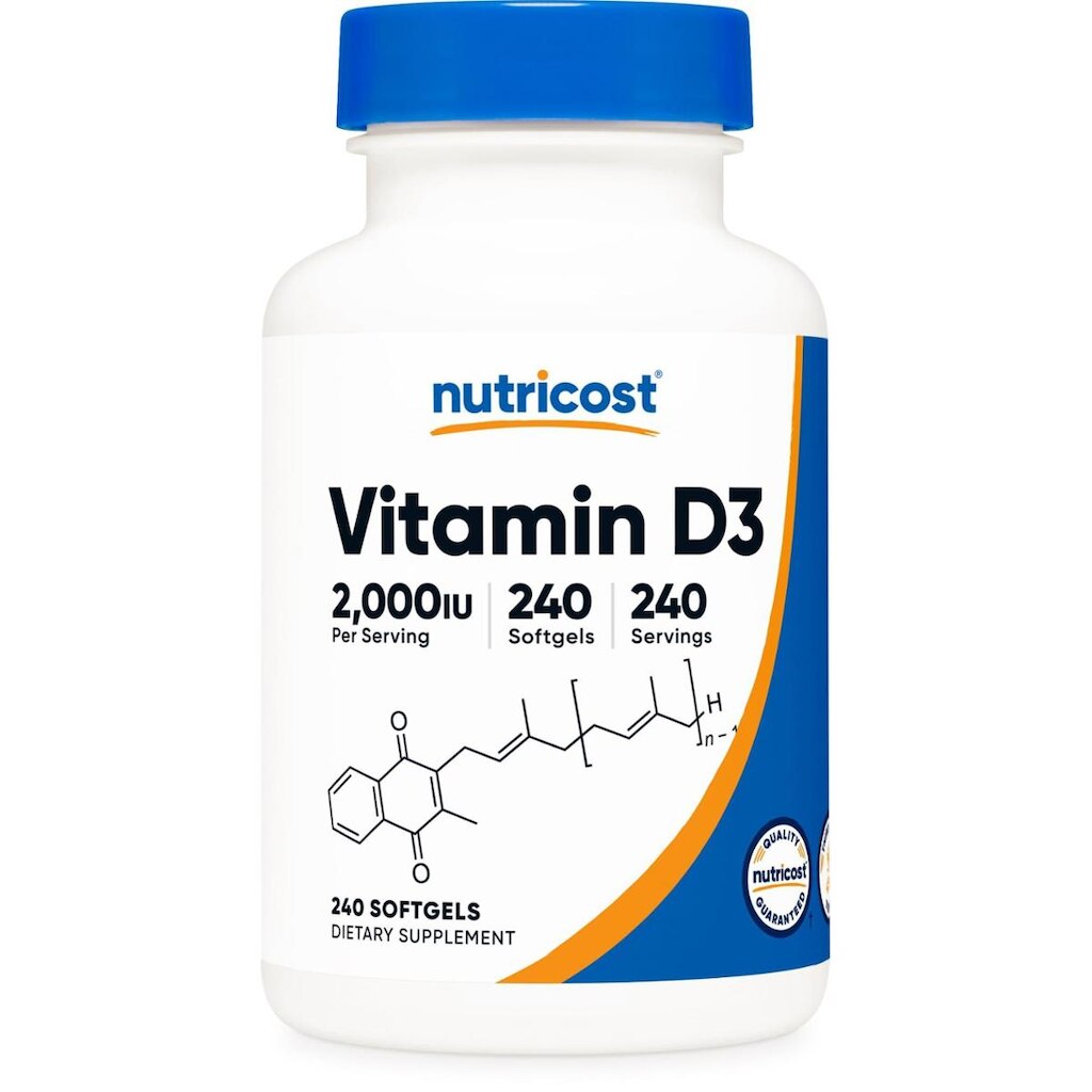 Suplemento Nutricost Vitamin D3 2000Iu Softgels 240 Unidades