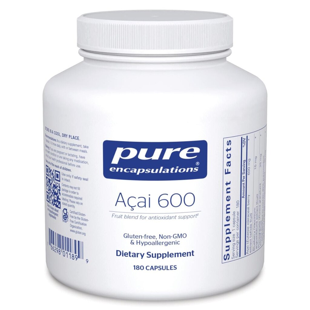 Suplemento Pure Encapsulations Açaí 600 180 cápsulas
