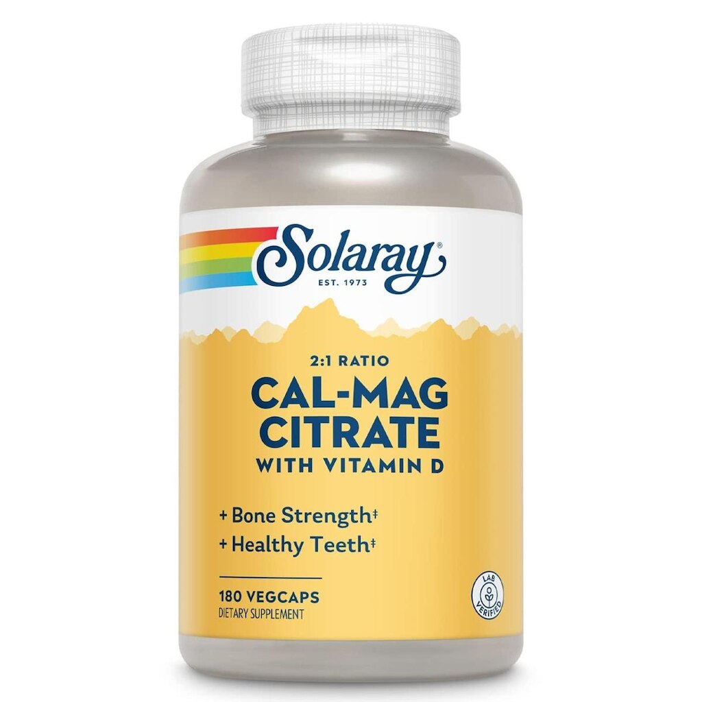 Suplemento Solaray Citrato De Cálcio E Magnésio 2:1 Com Vitamina