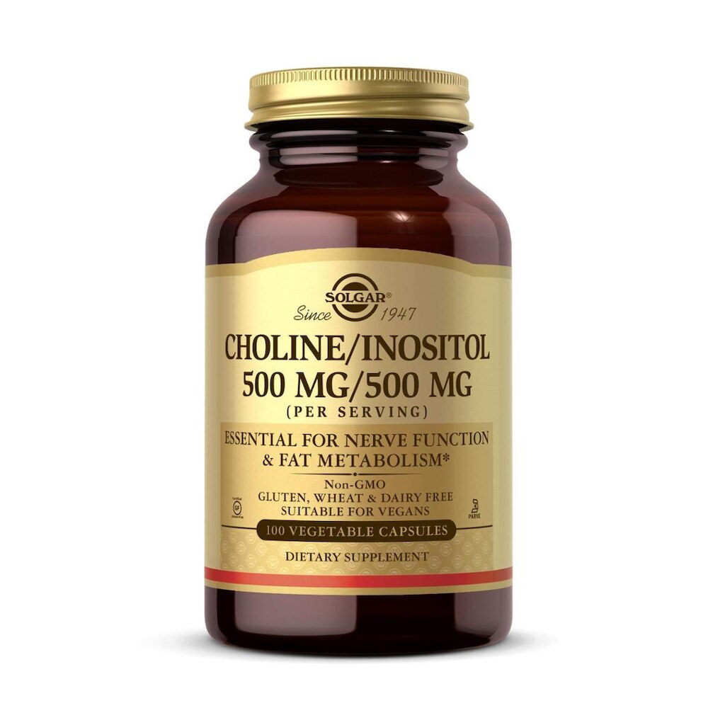 Suplemento Solgar Colina/Inositol 500 mg/500 mg 100 cápsulas