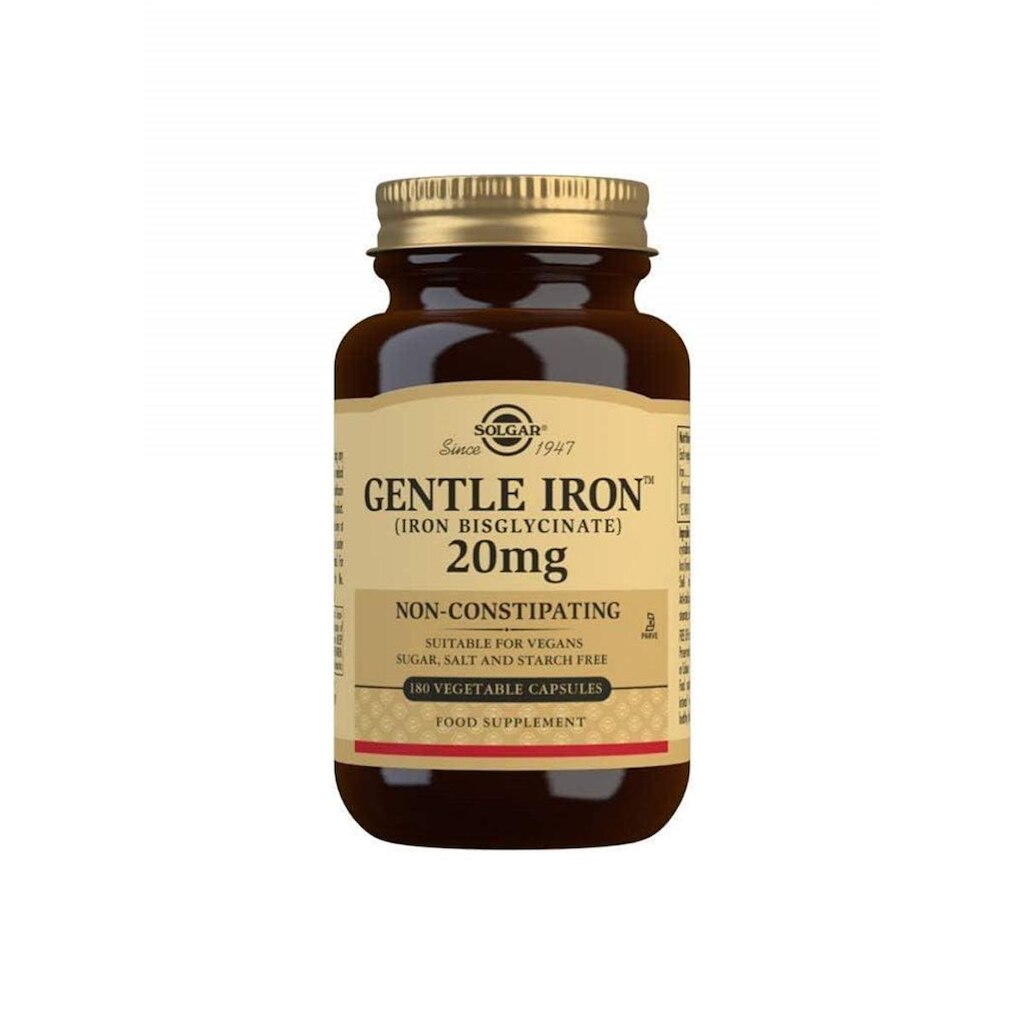 Suplemento Solgar Gentle Iron Para Estômagos Sensíveis 180 Ct