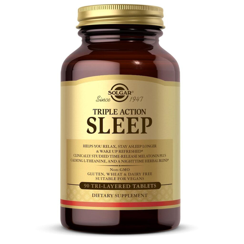 Suplemento Solgar Triple Action Sleep 90 Comprimidos