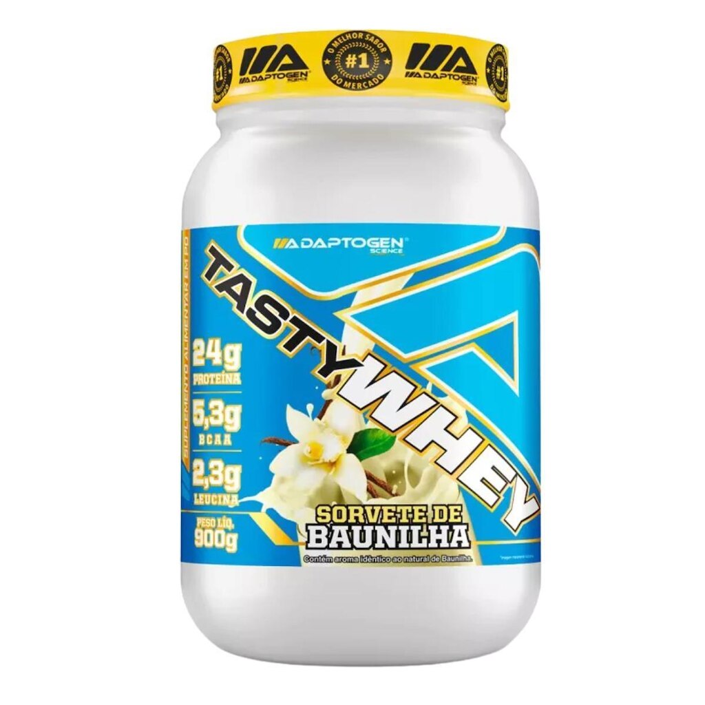 Suplemento Tasty Whey 3W Adaptogen Science Gourmet Pote 900g