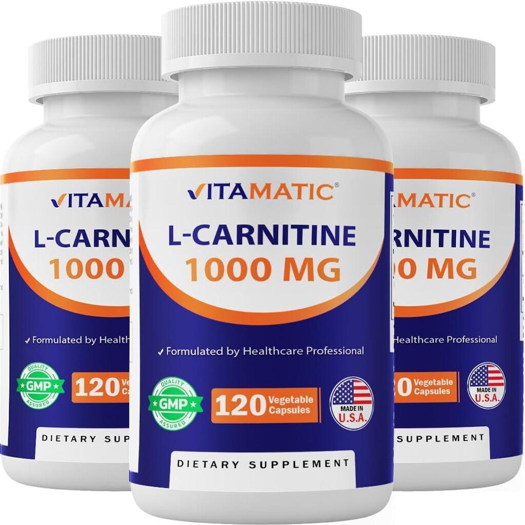 Suplemento Vitamatic L-Carnitina Fumarato 1000mg 120 Cápsulas