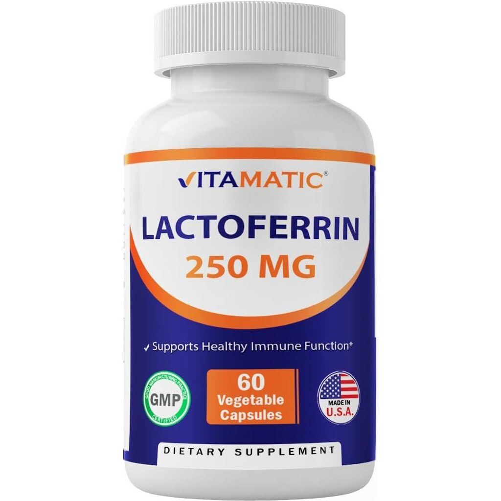 Suplemento Vitamático De Lactoferrina 250 Mg 60 Cápsulas Vegetais