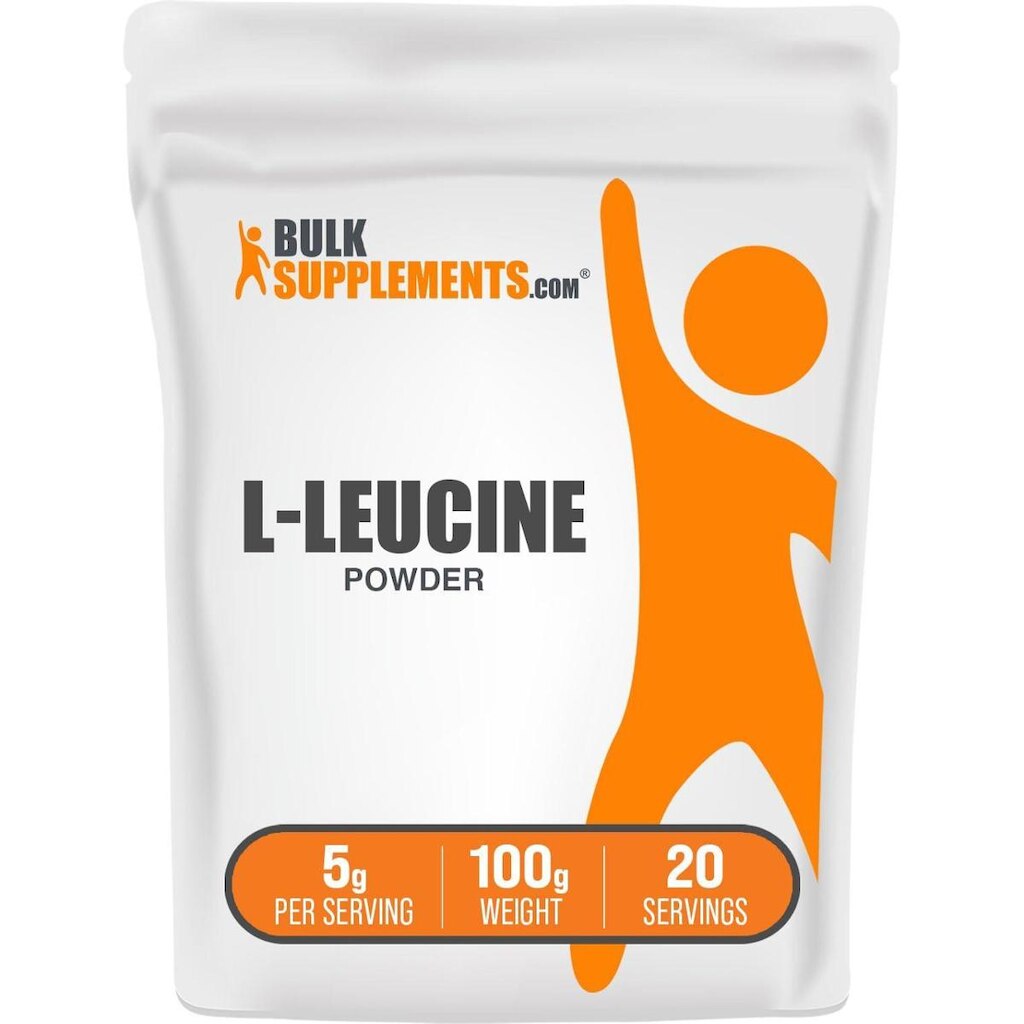 Suplementos a granel de L-leucina em pó, porção de 100g 5g