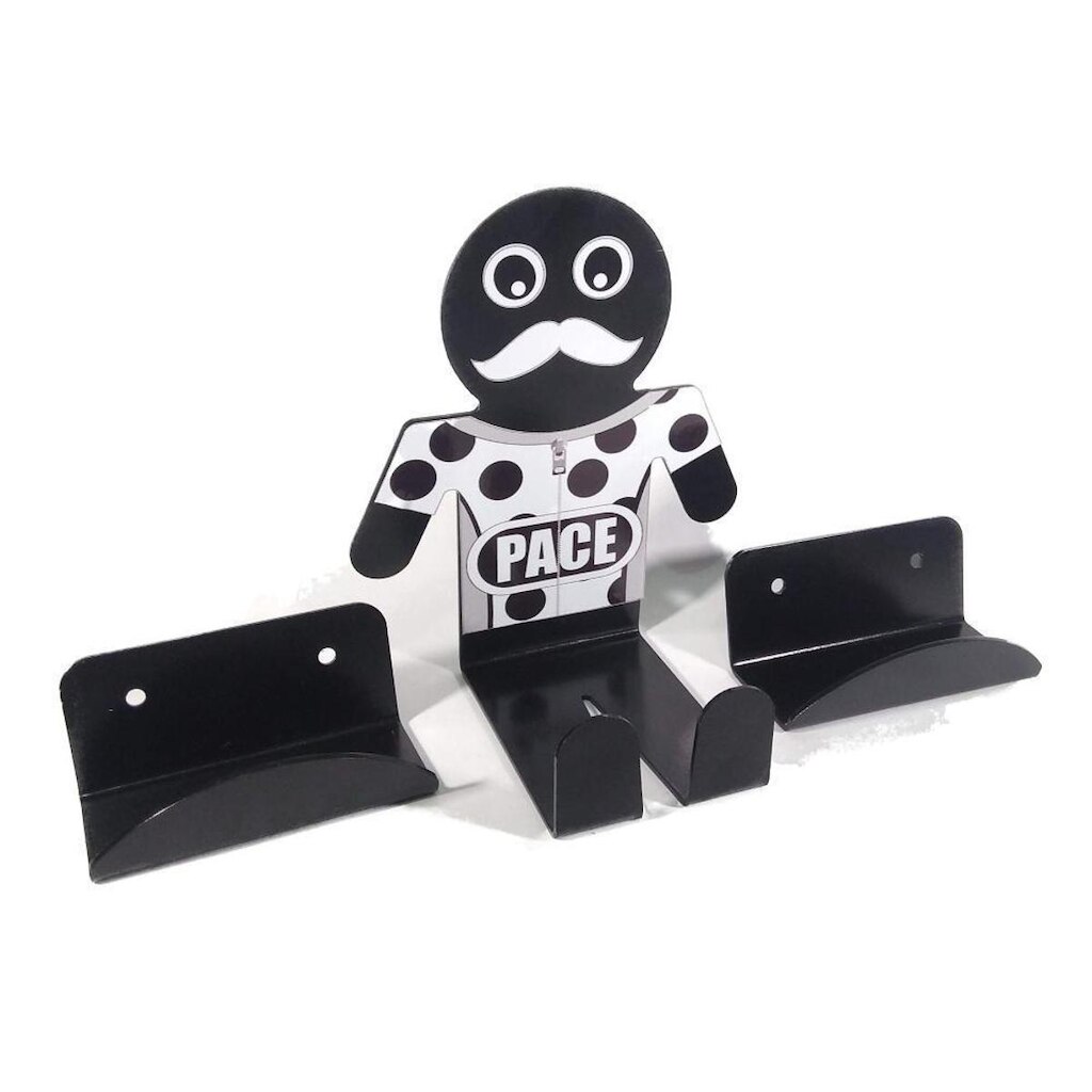 Suporte De Parede Para Bike Preto Modelo Boneco Aço