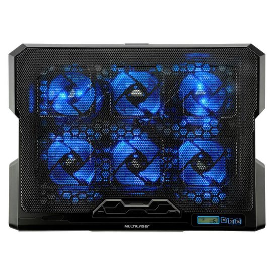 Suporte para Notebook Multilaser AC282 - até 17 - com LED - 6 coolers - Única Menor preço em Suporte para Notebook Multilaser AC282 - até 17 - com LED - 6 coolers - Única