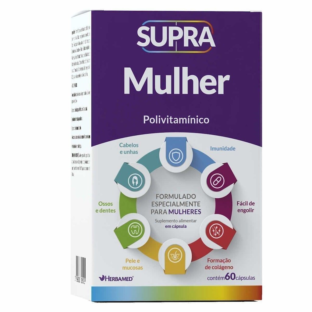 Supra Mulher Polivitamínico   60 Cápsulas   Herbamed