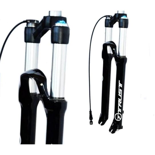 Suspensão Garfo Mtb Bicicleta Aro 29 Trust Ar/Óleo Preta - Preto Menor preço em Suspensão Garfo Mtb Bicicleta Aro 29 Trust Ar/Óleo Preta - Preto