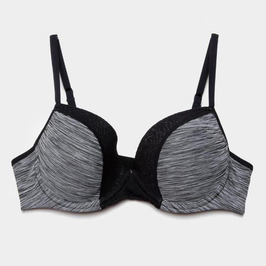 Sutiã Liz Soutien Push-Up Feminino-51670 - Cinza