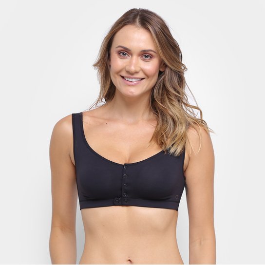 Sutiã Liz Sutop Amamentação Com Botões E Bojo-61702 - Preto Menor preço em Sutiã Liz Sutop Amamentação Com Botões E Bojo-61702 - Preto