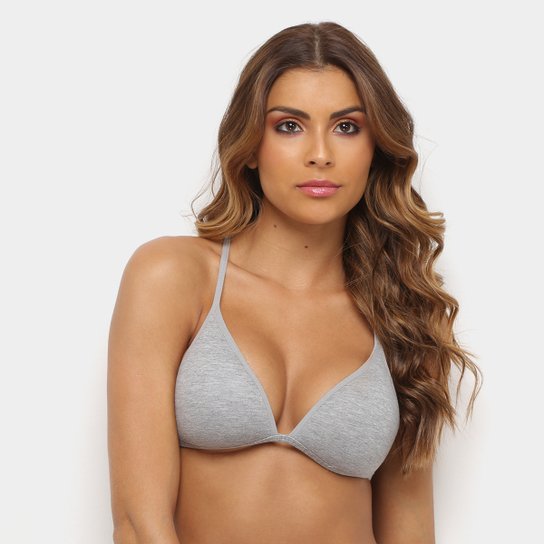 Sutiã Lupo Loba Cotton Triangulo - Cinza Menor preço em Sutiã Lupo Loba Cotton Triangulo - Cinza