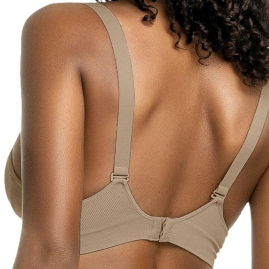 Sutiã Soutien Base Sem Costura Com Bojo S/ Aro Zee Rucci 004 - Marrom