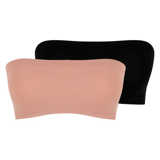 Sutiã Top Trifil Liso Feminino - Marrom+Preto Menor preço em Sutiã Top Trifil Liso Feminino - Marrom+Preto