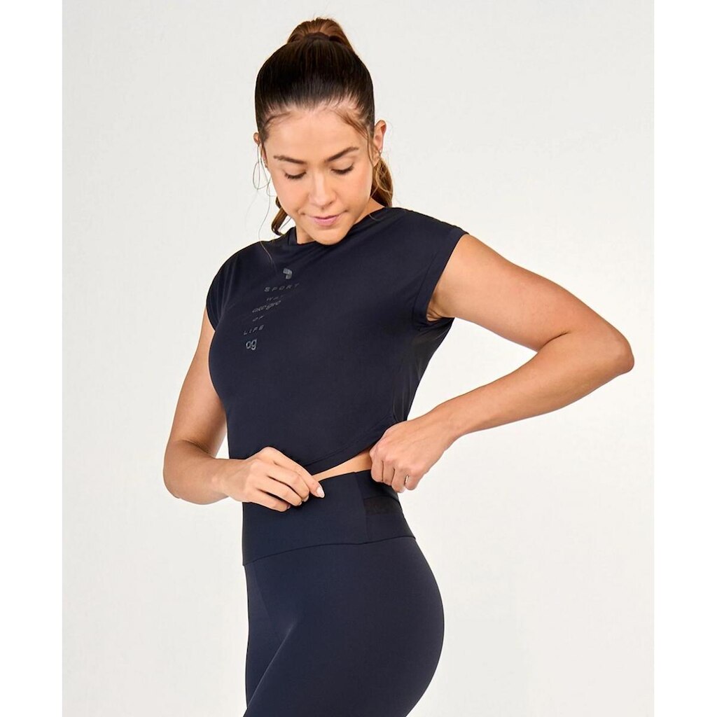 T-Shirt Alto Giro Tule Costas Feminina