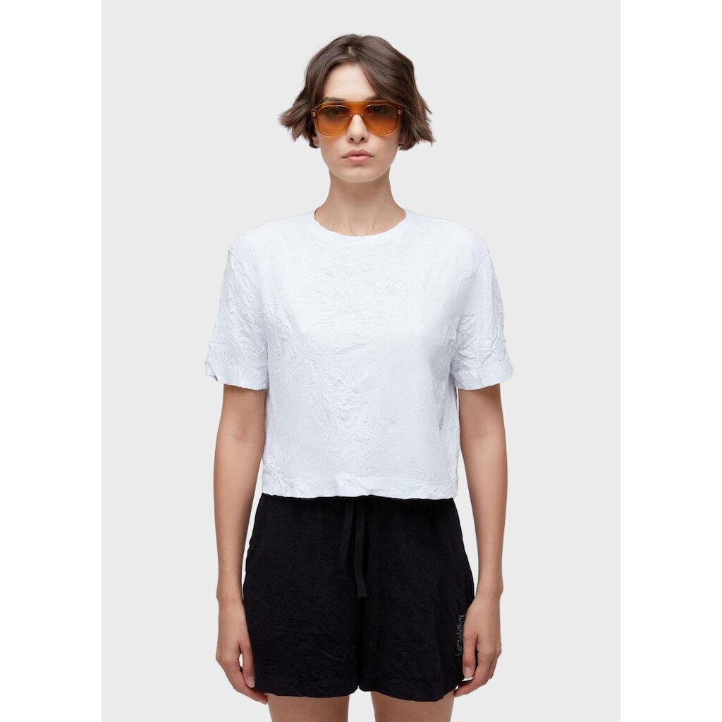 T-shirt cropped wrinkle OSKLEN