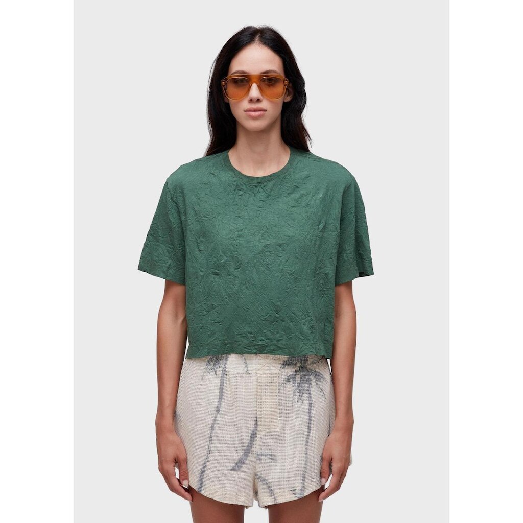 T-shirt cropped wrinkle OSKLEN