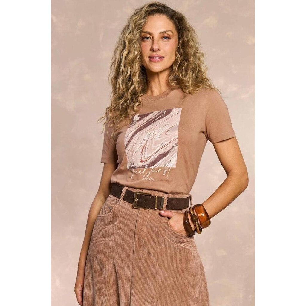T-SHIRT DOCE TRAMA FEMININA REF:106394