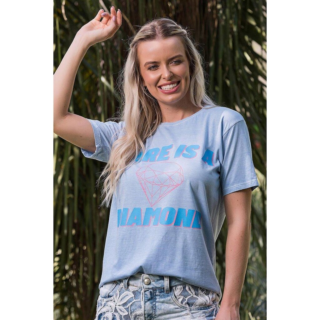 T-shirt Estonada Diamont Azul Bebe