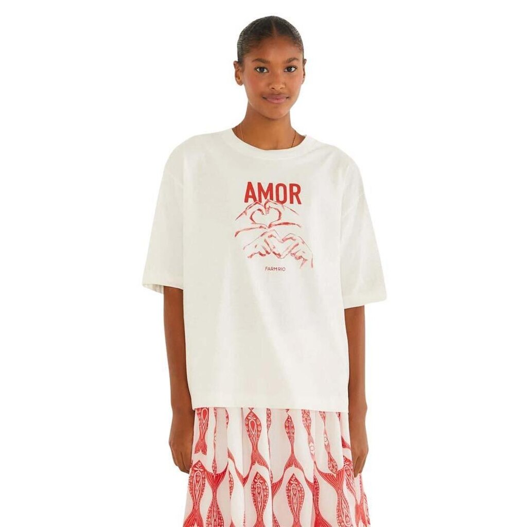 T-Shirt Farm Rio Ampla Amor Farm Rio