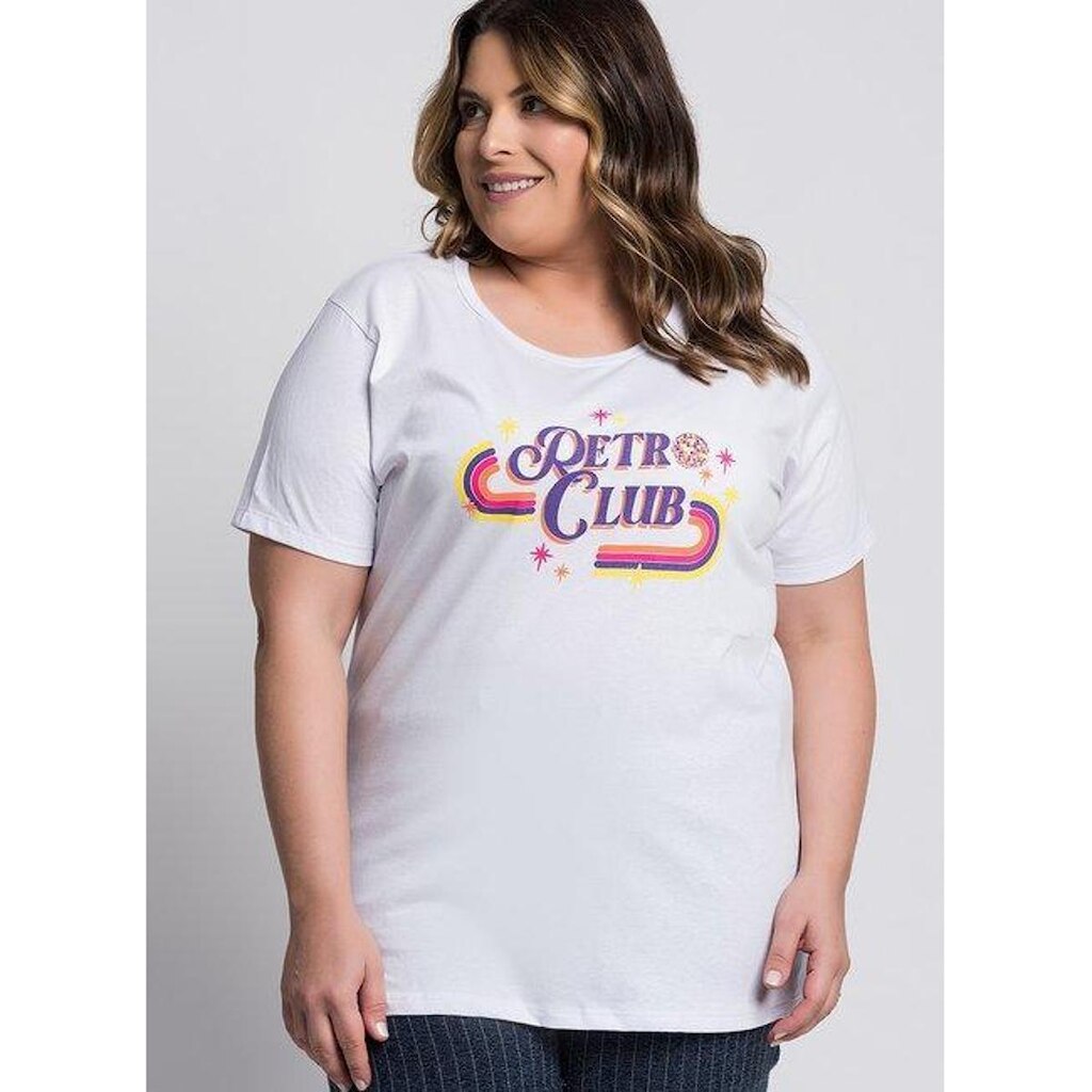 T-shirt Feminina Plus Size Estampada "Retro Club"- Serena