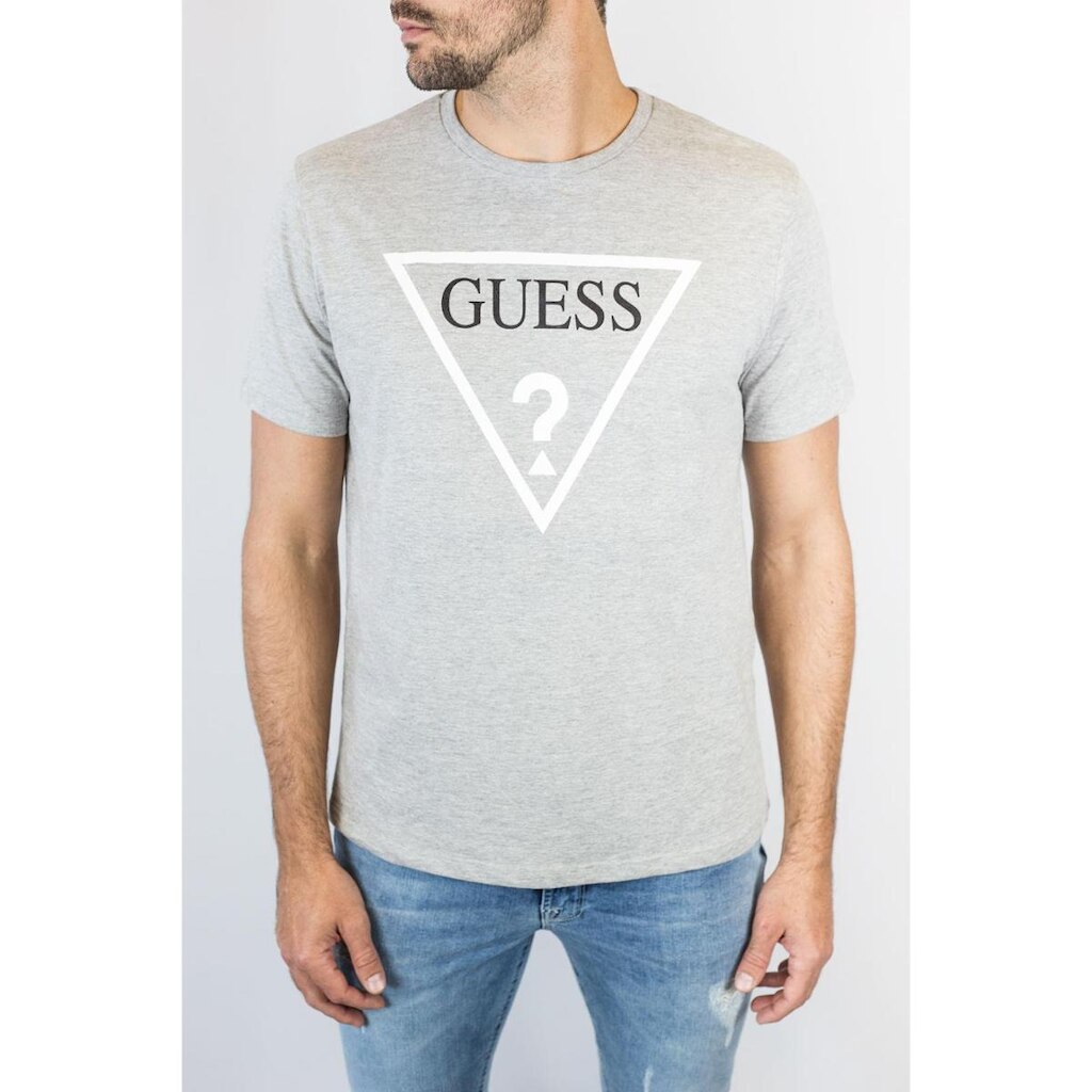 T-shirt Masc Guess Logo H Cinza