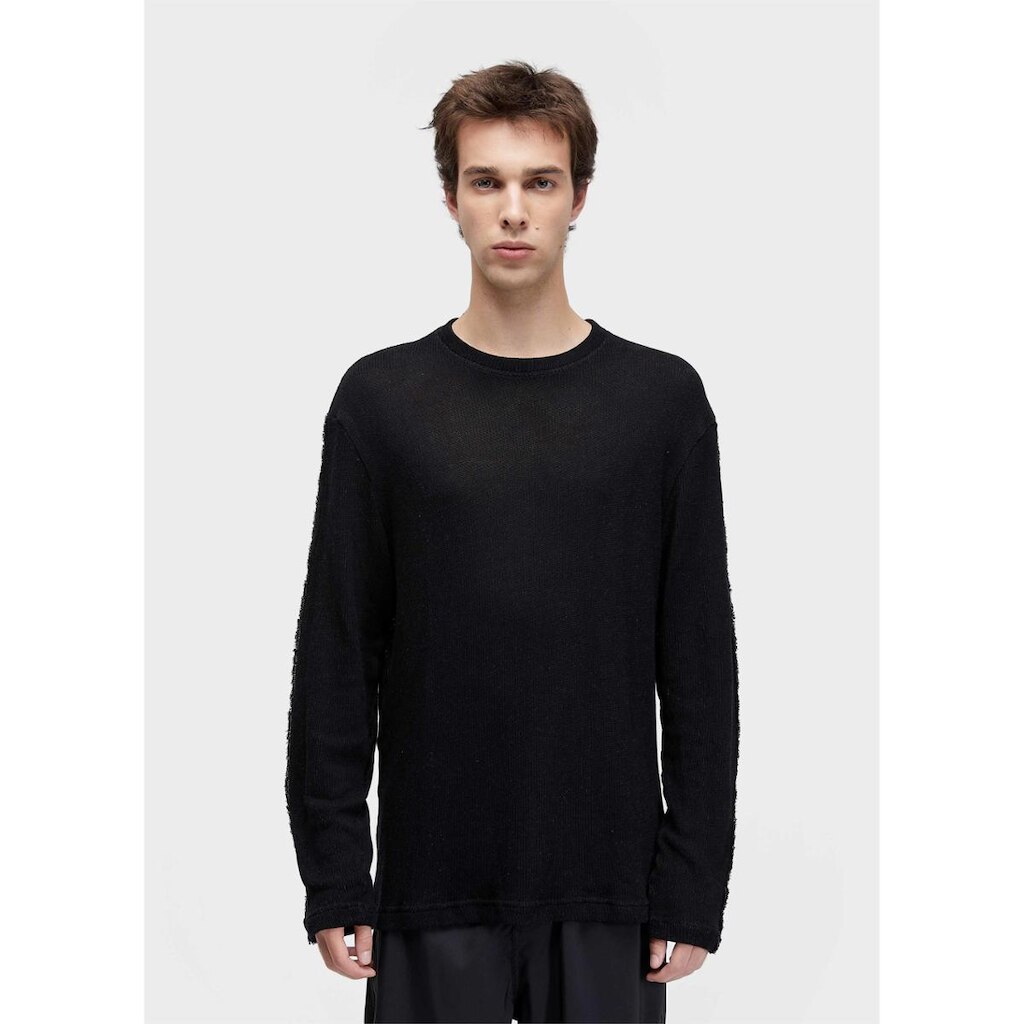 T-shirt over knit texture seam OSKLEN