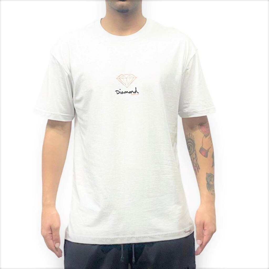T-Shirt Small Brilliant Logo Tee White Diamond