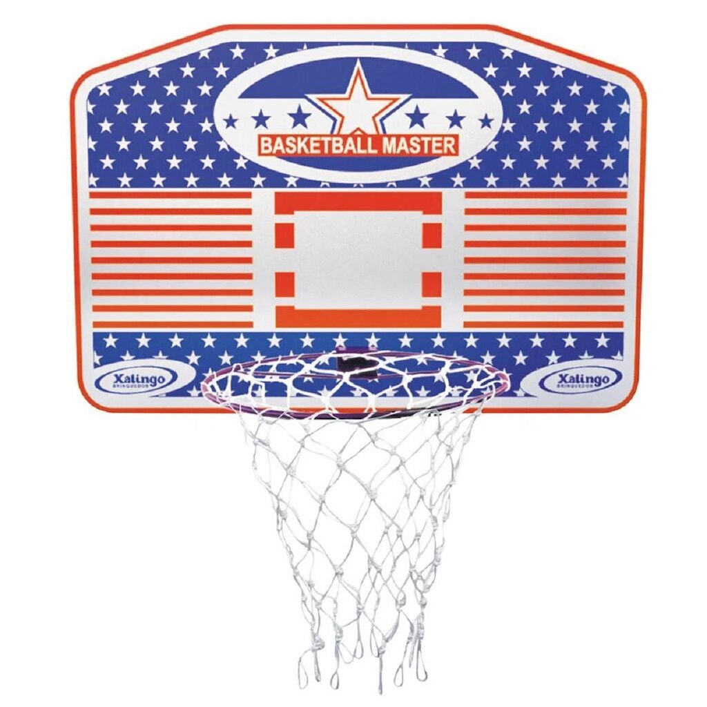 Tabela De Basquete Xalingo Master 90x44cm Em MDF 12mm Aro 36cm + Rede - Ref 67276