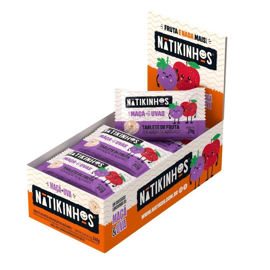Tablete de Fruta Nátikos - 12 Unidades