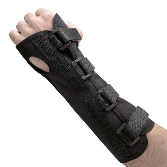 Tala Longa Bilateral para Punho Kestal Preta-P - Preto Menor preço em Tala Longa Bilateral para Punho Kestal Preta-P - Preto