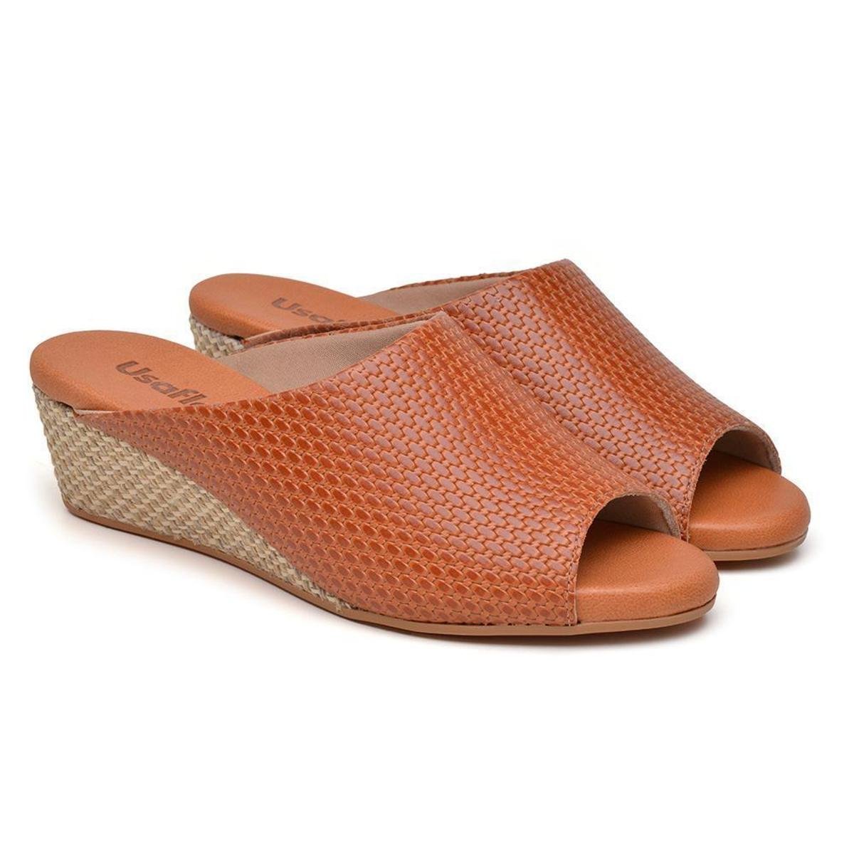 Tamanco couro usaflex Clearance