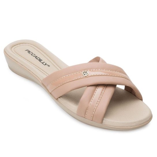 Tamanco Anabela Piccadilly PD21-50029 - Nude Menor preço em Tamanco Anabela Piccadilly PD21-50029 - Nude