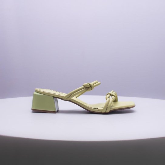 Tamanco Beira Rio Napa Turim com Duas Tiras - Verde água Menor preço em Tamanco Beira Rio Napa Turim com Duas Tiras - Verde água