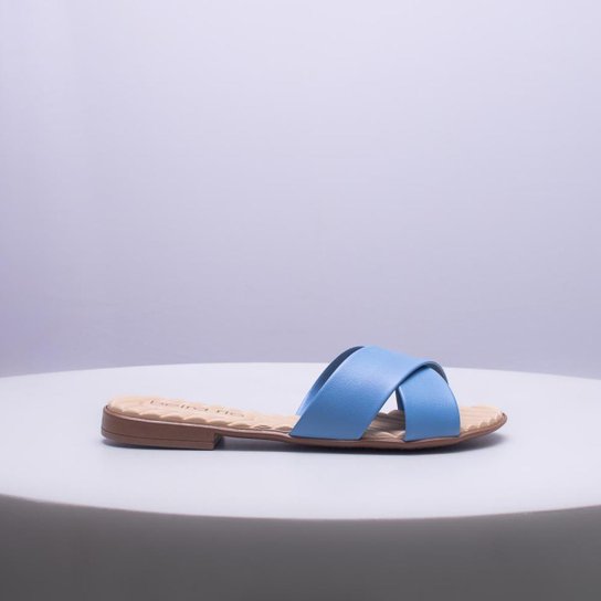 Tamanco Beira Rio Tira Cruzada Napa Turim - Jeans Menor preço em Tamanco Beira Rio Tira Cruzada Napa Turim - Jeans