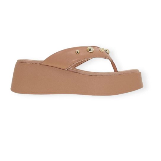 Tamanco Feminino Casual Salto Alto Grosso Metalizado Beira Rio 8436.109 - Nude Menor preço em Tamanco Feminino Casual Salto Alto Grosso Metalizado Beira Rio 8436.109 - Nude