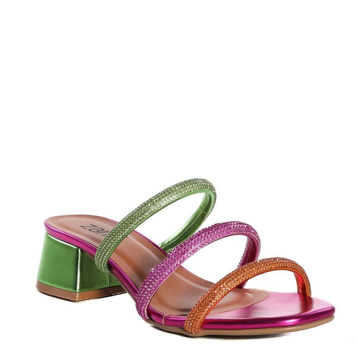 Tamanco Feminino Metalizado Zariff Com Brilho Fucsia - Rosa | Netshoes