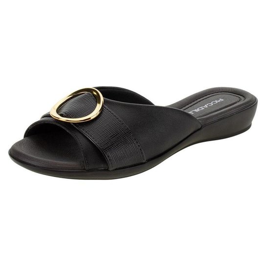 Tamanco Feminino Salto Baixo Piccadilly - 500289 - Preto Menor preço em Tamanco Feminino Salto Baixo Piccadilly - 500289 - Preto