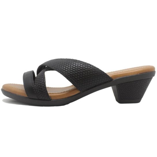 TAMANCO FEMININO USAFLEX - Preto Menor preço em TAMANCO FEMININO USAFLEX - Preto