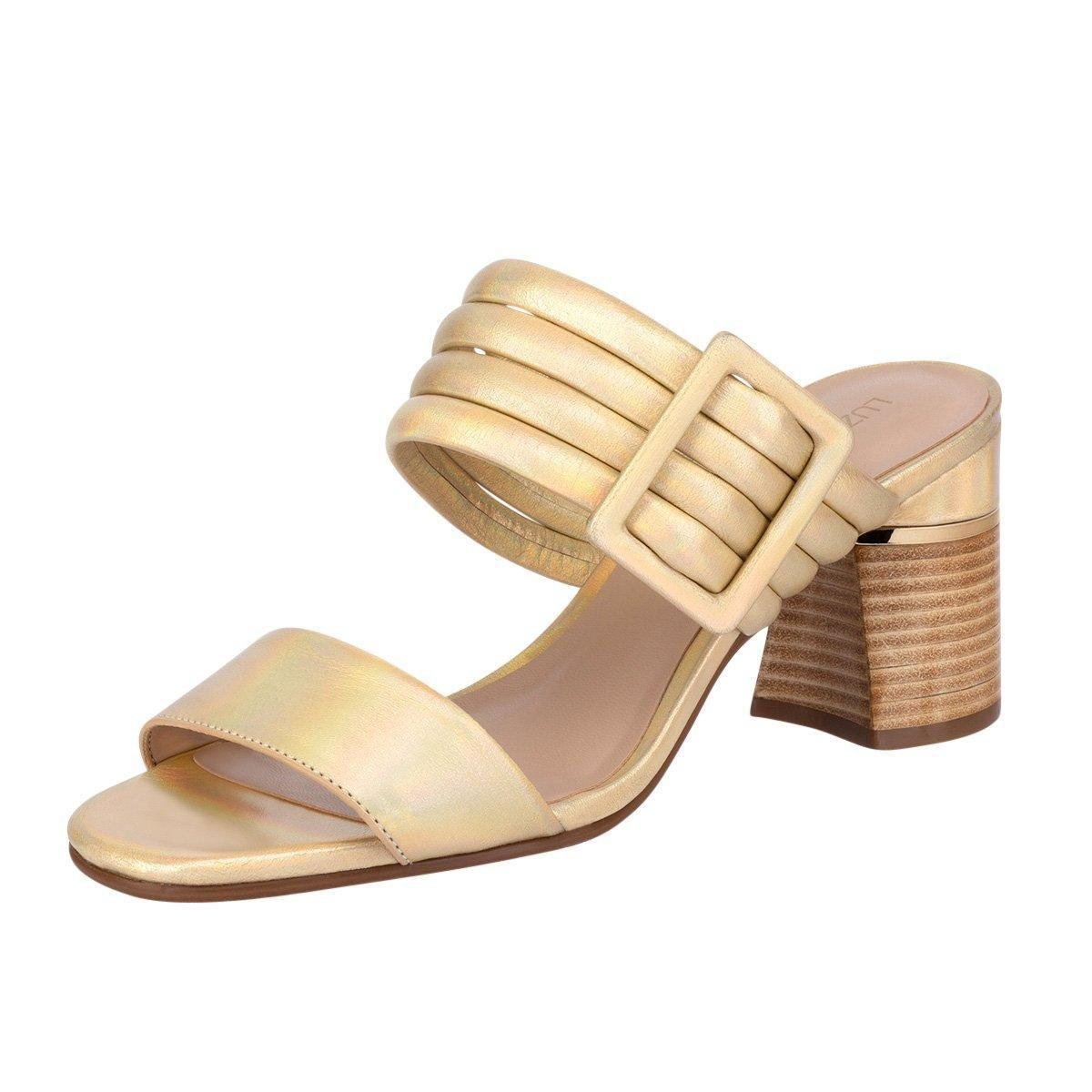 Tamanco Luz da Lua 78546 - Dourado | Netshoes